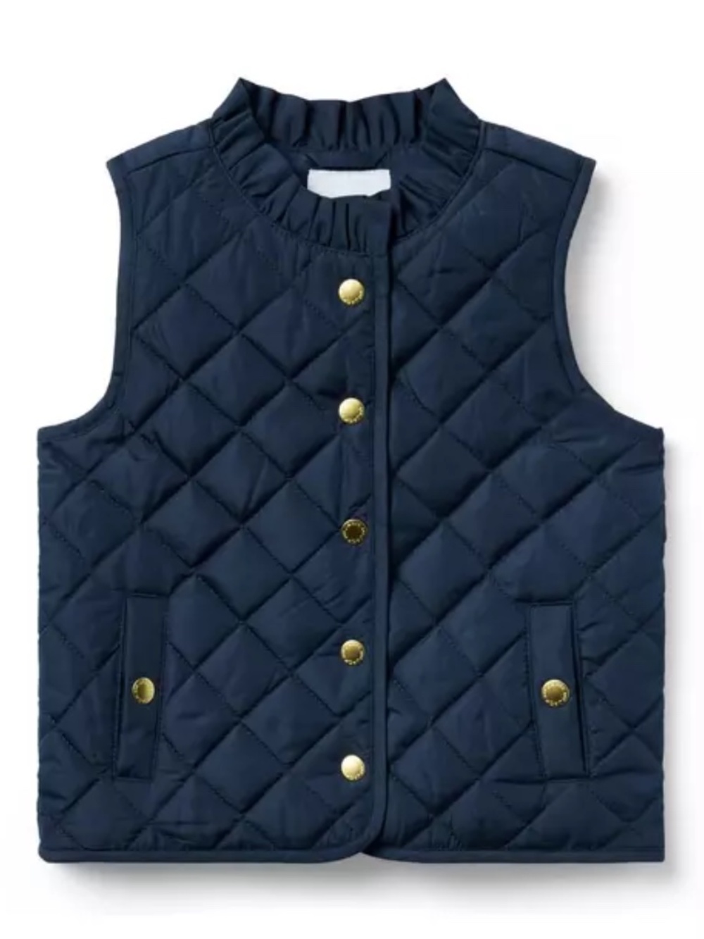 Janie and Jack Quilted Ruffle Collar Vest